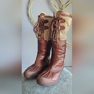 UGG Belcloud Leather & Shearling Duck Boots SIZE 12
